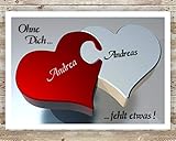 Play-Too Valentinstag Bild Geschenk Liebe Freund Freundin Hochzeitstag Jahrestag Herz Urkunde Liebesurk