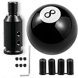 Schaltknauf Manuell Schalthebel Rund Kugel 8 Ball Auto Schalthebel Knauf mit Adapter für ohne Gewinde manuelle Schalthebel Schaltk