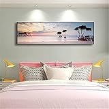 Diamond Painting Zubehör 5D DIY Diamant Painting Küstenlandschaft Round Vollbohrer Große Stickerei Set Kreuzstich Bilder Mosaik Kunst Handwerk für Home Wall Decoration(50x150cm,20x60in) H3433