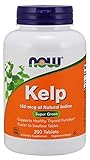 Now Foods, Kelp ( Seetang ), 150 mcg, 200 Tabletten, Laborgeprüft, Natürliches Jod, Sojafrei, Glutenfrei, Veg