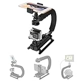 Kamera Stabilizer 4-in-1 Smartphone + Action Kamera + Camcorder + Spiegelreflexkamera Stabilisator C-Stabilizer Kamera Schwebestativ Handgriff Stielhalterung Halterung Handheld Stabilizer für G