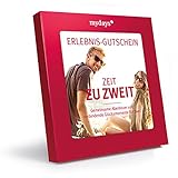 mydays Erlebnis-Gutschein Zeit zu zweit für 2 Personen, über 425 Erlebnisstandorte, Paar Geschenk, Partner Geschenk, Pärchen Geschenk, Jahrestag Geschenk, Geschenk Freundin, Geschenk F