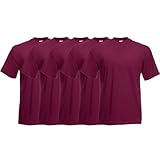 Fruit of the Loom Original Valueweight T Rundhals T-Shirt F140 5er Pack- Gr. L, Burgundy