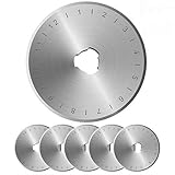 DealKits 10 Stück Ersatzklingen, 45 mm Edelstahl Rollmesser Rundkling