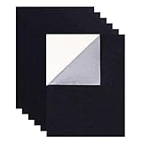 BENECREAT 12PCS 29x40cm Selbstklebender Samtstoff (schwarz) A3 Kleberücken, langlebig und wasserbeständig, vielseitig einsetzbar, ideal für Kunst und Bastelzweck