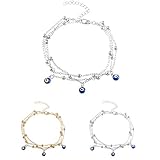 Weilifang Türkische Augen Perlen Frauen Fußketten Kette Mädchen Elegante Fußklets Armbänder Lady Beach Böhmen Armbänder Fußschmuck