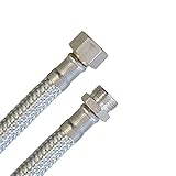 Panzerschlauch 3/8'ÜM x 3/8'AG, Flexschlauch DN8 für Sanitär mit Trinkwasserzulassung, 15cm-5