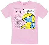 Die Schlümpfe Kiss Frauen T-Shirt rosa 128 100% Baumwolle Fan-Merch, Filme, TV-Serien, Zeichentrick