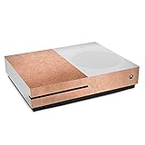 DeinDesign Skin kompatibel mit Microsoft Xbox One S Folie Sticker Rose Metallic Look Gold & Kup