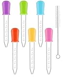 5ml Plastik Liquid Dropper Tropfer groß, Transparente Pipette aus Silikon Kunststoff-Pipetten, Riesen Tropfpipette für Süßigkeitenformen, Gummiförmchen und Bastelarbeiten Kunst Flüssig