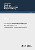 Horizontaltragfähigkeit von Wänden aus Schalungssteinen - Experimente und numerische Modellierung (Karlsruher Reihe Massivbau, Baustofftechnologie, ... und Forschungsanstalt Karlsruhe)