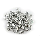 WCNMB Vogelfußring 100 stücke 5 Farben Vögel Aluminium Fußring 8 mm Tauben tragen Werkzeuge Wachtel Papagei Ring Bird Fütterung Logo Tauben Werkzeuge Bequem und langlebig (Color : Silver)