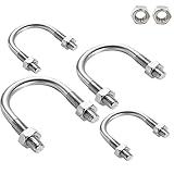 Canzoon U-Schrauben Schellen M8x25Mm Mit Bügelschraube M6x60Mm 8Pcs Edelstahl U-Bolzen Für Abschleppen Von Autos Und Schiffen Reparatur Von Pip