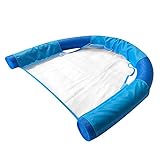 Perfeclan Schwimm Pool Nudel Sling Mesh Stühle, Wasser Stuhl für Schwimmbad Nudeln-Liege Float Hängematte Air Sitz für Kinder und Erwachsene - Blau 7x130CM