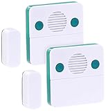 VisorTech Kühlschrank Türalarm: 2er-Set Universal-Türschließ-Erinnerungs-Alarm, 15/30 Sek. Auslösezeit (Kühlschrank Alarm nachrüsten)