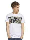 TOM TAILOR Denim Herren 1025906 T-Shirt im Mustermix, 20000-White, L