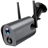 Aussen Überwachungskamera mit10400mAh Akku - 1080P WLAN IP Kamera Außen,PIR Bewegungsmelder, Zweiweg-Audio, 50m IR Nachtsicht,Wasserdichtes,Push Alarme,Cloud/SD Storag
