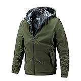 Yowablo Herren Military Übergangsjacke Frühling Tactical Jacke Winddicht Fliegerjacke Stehkragen Bomber Jagdjacke Armee Piloten Jacket mit Multi Taschen ( M,3grün )