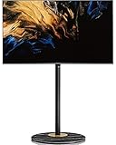 FITUEYES TV Ständer Fernsehständer TV Bodenständer TV Standfuß mit Anspruchsvollen Design Höhenverstellbar Drehbar Schwarz für 32 bis 60 Zoll bis zu 40kg Max. VESA 400*400