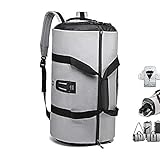 Deeumy OZUKO wasserdichte Anzugtasche,4 in1 Kleidersack Reisetasche Anzugsack Umhängetasche für Herren,Flugzeug,Reisen, Bussiness,Fitness Anzug Garment Gym Bag,Reisetasche mit Schuhfach (Grau)