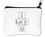 I Luv You Cool Periodic Table Element Reißverschluss-Geldbörse Brieftasche Geldbö