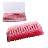 QitinDasen 80Pcs Wärmeschrumpf Stoßverbinder, Isolierte Wasserdichte Kabelverbinder, Wasserdicht Stoßverbinder, Quetschverbinder SchrumpfverDinder (Rot)