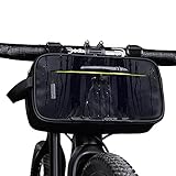 UBORSE Fahrradtasche Lenker Wasserdicht Lenkertasche Fahrrad Klein Tasche für Fahrradlenker Multifunktional Fahrradtaschen Vorne mit Schultergurt Brusttasche Gürteltasche Umhängetasche Radzubehö