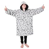 CityComfort Oversized Hoodie Jungen, Hoodie Decke, Gamer Geschenk, 7-14 Jahre (Grau)