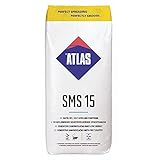 Atlas SMS 15 Ausgleichsmasse 1-15 mm 25 kg Bodenausgleichsmasse, Nivelliermasse selbstnivellierend Zementbasis SETS zwischen 1 bis 144 (10)