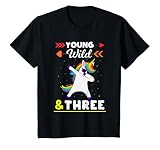 Kinder 3. Geburtstag Mädchen Einhorn Geschenk - Young Wild & Three T-S