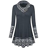 XL Casual T-Shirt Modell Hemd Stapelkragen Frauen Frühling Herbst T Shirt F