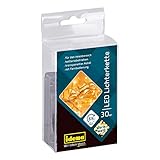 Idena 31602 - LED Lichterkette mit 30 LED in warmweiß, mit 6 Stunden Timer Funktion und Fernbedienung, batteriebetrieben, ca. 1,75 m lang, Innenbereich, für Partys, Weihnachten, Deko, H