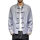 DaDuo Motorradjacke Herren im chinesischen Stil Exquisite Stickerei Herrenjacke Stehkragen Langarm Frühling Herbst Trend Klassische einfarbige Herren wasserdichte Jack