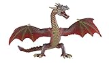 Bullyland 75591 - Spielfigur, fliegender Drache rot, ca. 14,5 cm lang, ideal als Torten-Figur, detailgetreu, PVC-frei, tolles Geschenk für Kinder zum fantasievollen Sp