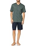 CALIDA Herren Relax Streamline 4 kurz Pyjamaset, Stone Green, 50