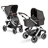 ABC Design 2 in 1 Kinderwagen Salsa 4 Air Diamond Edition - Kollektion 2021 – Kombikinderwagen für Neugeborene & Babys – Inkl. Sportsitz Buggy & Babywanne – Radfederung & Luftreifen – Farbe: asp