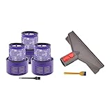 XIAOXIN Home Appliance Filter Kit 2 Set-Staubsauger-Zubehör: 1 Satz Matratzen-Werkzeug-Kopfbürste-Düse & 1-Set HEPA Ersatz-V10-Filter Kleine Hausgeräte-Teile (Color : Orange)