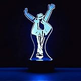 Michael Jackson Geschenk 3D Optische Illusions-Lampen 7 Farben Touch-Schalter Ändern Nachtlicht Für Schlafzimmer Home D