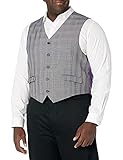 Steve Harvey Herren SH7122V-XXL Anzug-Weste, schwarz/weiß, XX-Larg