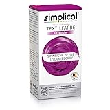 simplicol Textilfarbe intensiv (18 Farben), Sinnliche Beere 1806, Lila: Einfaches Färben in der Waschmaschine, All-in-1 Komplettpackung