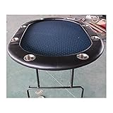 JLFFYJ Klappbarer Pokertisch, Kartentisch mit Getränkehalter, Casino Leisure Table Top Texas Hold'em Pokertisch für Blackjack-Brettspiel, Keine Montage Erforderlich 154X114cm (Lxb)