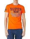 Superdry Mens M1011197A T-Shirt, Denver Orange, S