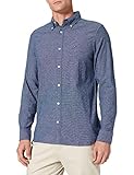 Tommy Hilfiger Herren Slim Flex Dobby Shirt Hemd, Karbon Marineblau, L