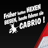 Hellweg Druckerei Früher Hatten Hexen Besen Heute Fahren Sie Cabrio! Auto Aufkleber Sticker Heckscheibenaufkleb