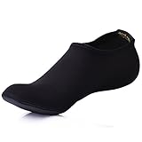 JACKSHIBO Schwimmschuhe Damen Barfussschuhe Barfußschuhe Herren Badeschuhe Wasserschuhe Kinder Strandschuhe Jungen Mädchen Surfschuhe Aquaschuhe. Schwarz 39/40 EU