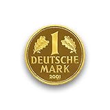 DEUTSCHLAND / GERMANY / ALLEMANGNE 1 DM GOLDDM GEDENKMÜNZE ' 1 Deutsche Goldmark 2001 ' - 999er Feingold 12g Gold - Goldmünze ANLAGEMÜNZE - im original Etui mit Zertifik