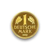 DEUTSCHLAND / GERMANY / ALLEMANGNE 1 DM GOLDDM GEDENKMÜNZE ' 1 Deutsche Goldmark 2001 ' - 999er Feingold 12g Gold - Goldmünze ANLAGEMÜNZE - im original Etui mit Zertifik