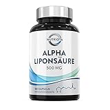 Alpha-Liponsäure ALA 500mg | 180 hochdosierte vegane Kapseln | Hilft bei Entzündungen, unterstützt Blutzucker-Regulation und Nervengesundheit, wirksam gegen kribbelnde Füße, Hände, Gliedmaß