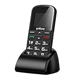 artfone Seniorenhandy | Dual SIM Handy mit Notruftaste | Rentner Handy große Tasten | 2G GSM Handy | Großtastenhandy mit Ladestation und Kamera|1400 mAh Akku Lange Standby-Z