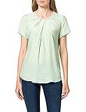 Seidensticker Damen Shirtbluse Kurzarm gepunktet Bluse, Mint, 44